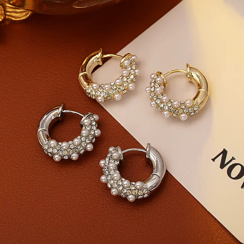 Vintage Flower Hoop Earrings