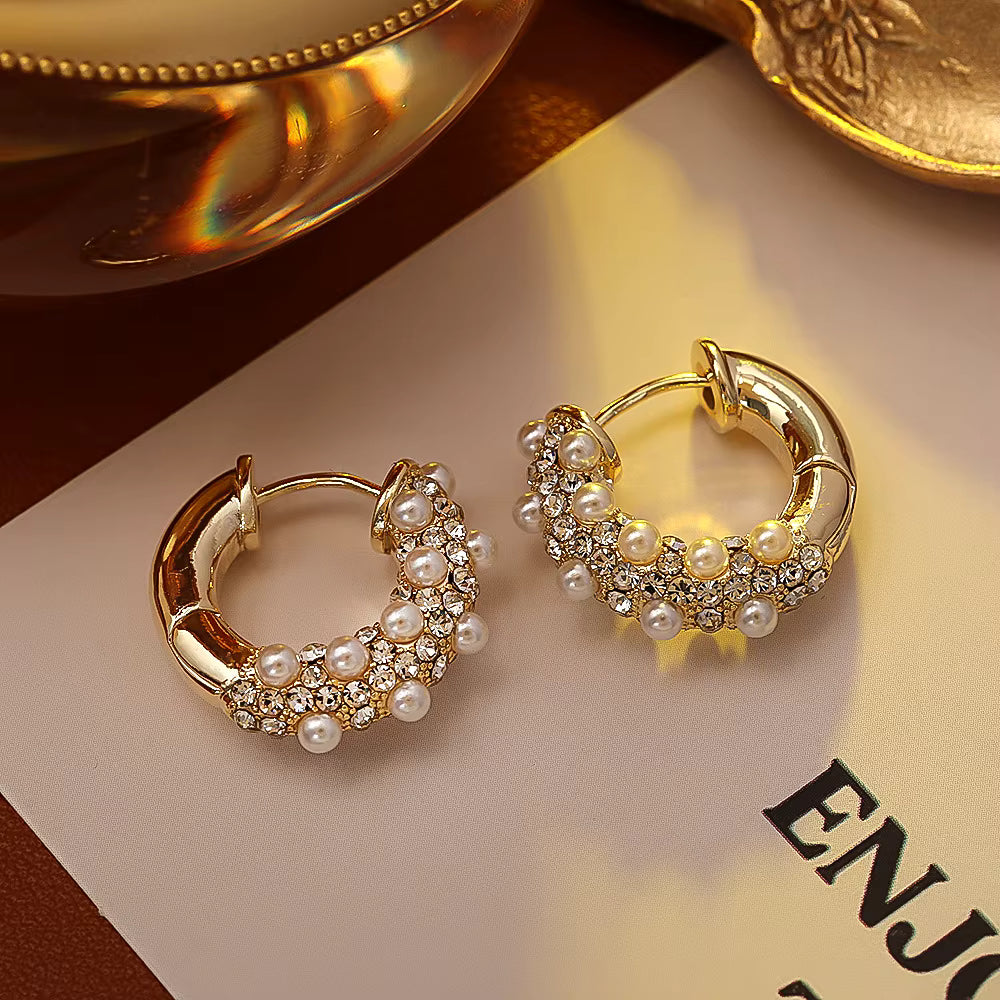 Vintage Flower Hoop Earrings