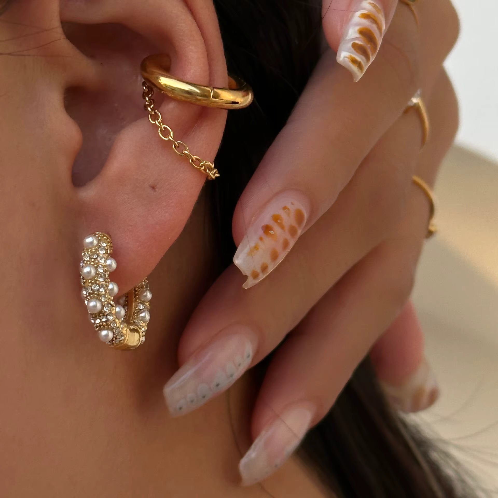 Vintage Flower Hoop Earrings