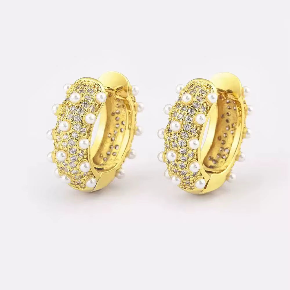 Vintage Flower Hoop Earrings