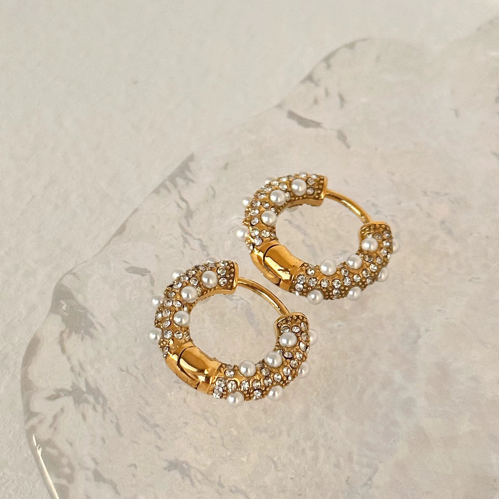 Vintage Flower Hoop Earrings