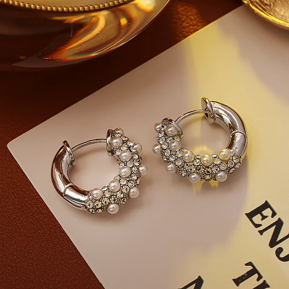 Vintage Flower Hoop Earrings